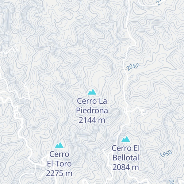 Map of Cerro La Piedrona