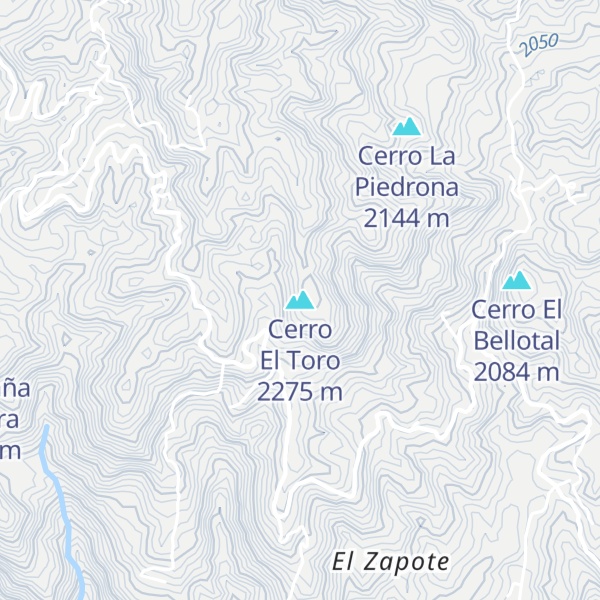 Map of Cerro El Toro