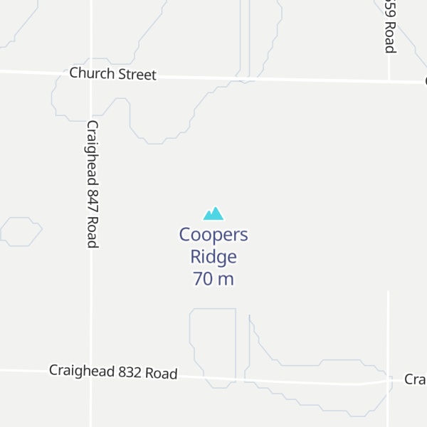 Map of Coopers Ridge