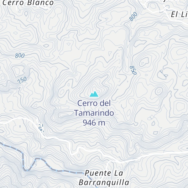 Map of Cerro del Tamarindo