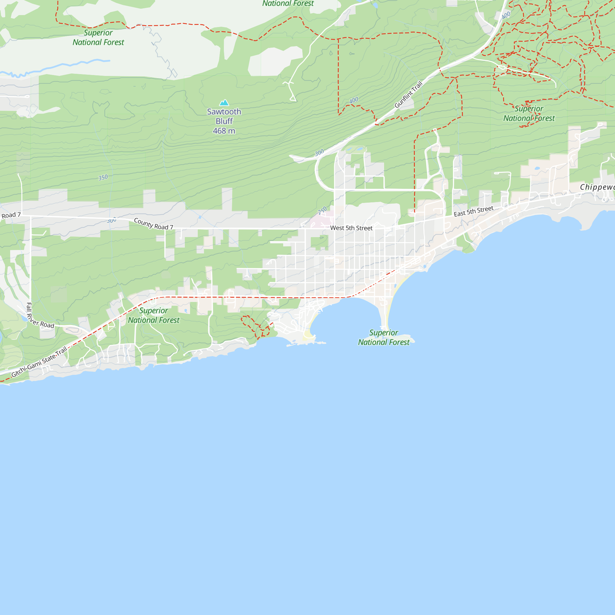 Grand Marais Recreation Area Office map