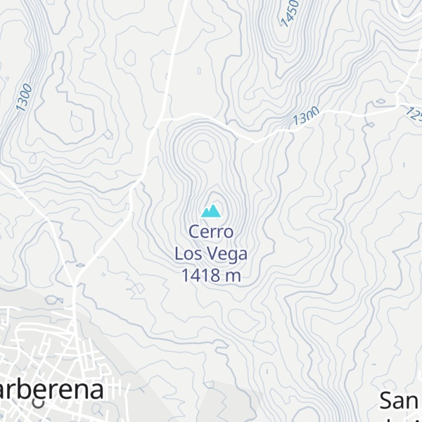 Map of Cerro Los Vega