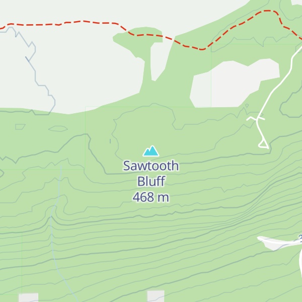 Map of Sawtooth Bluff