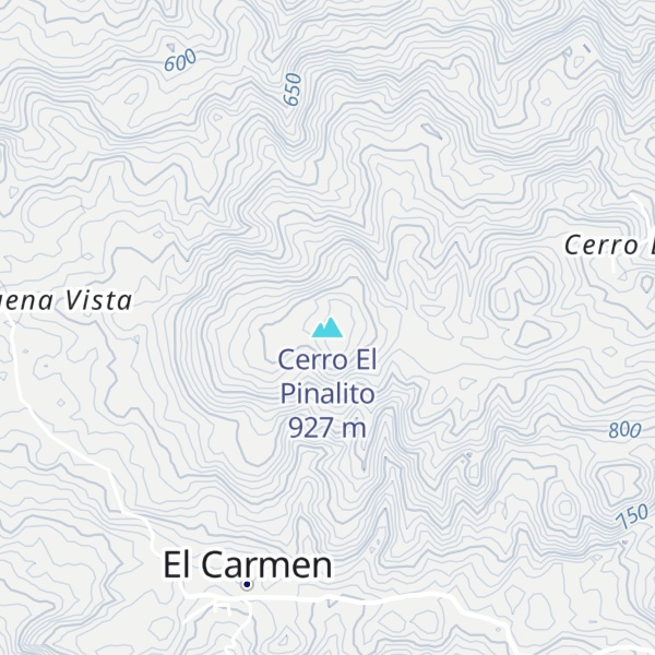 Map of Cerro El Pinalito