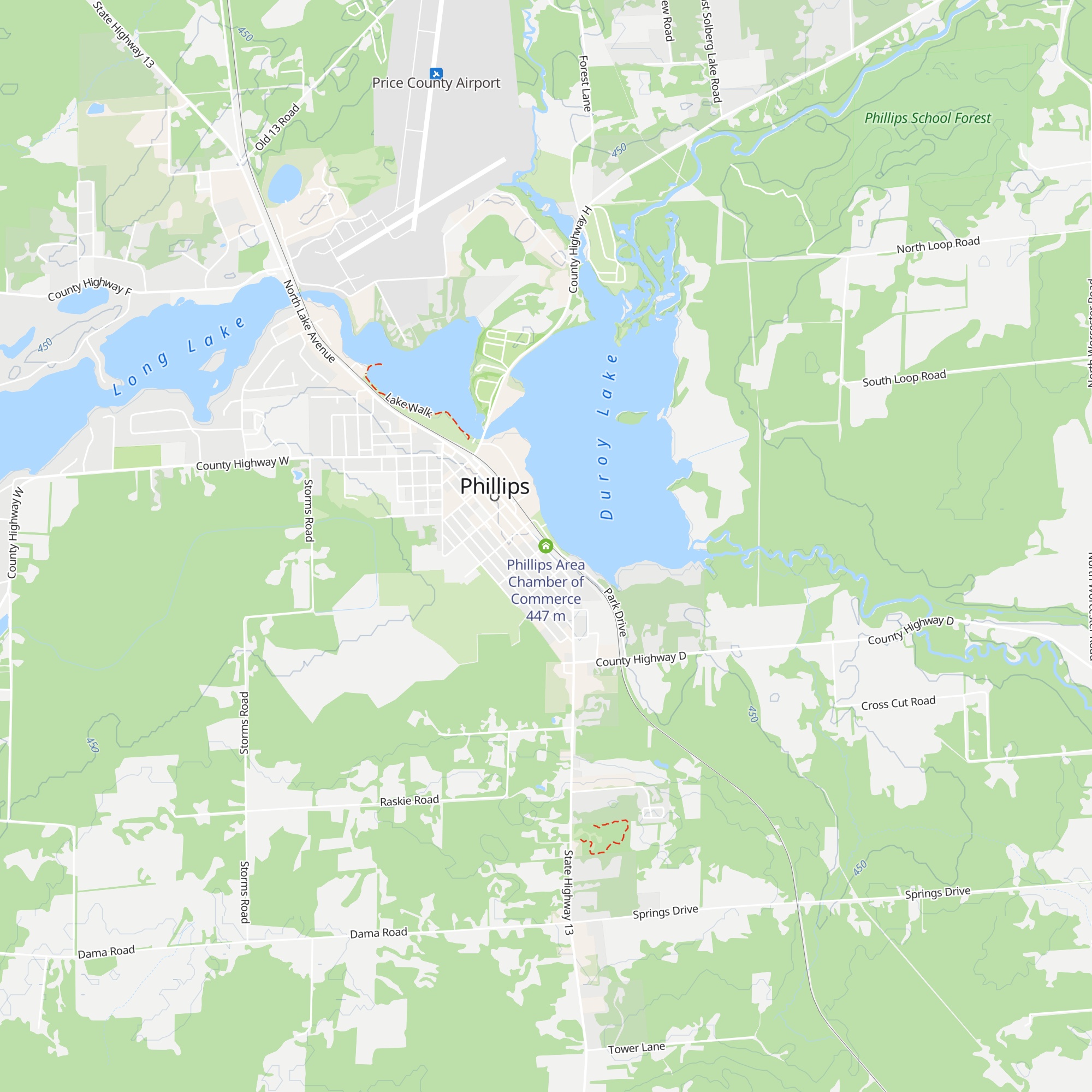Phillips Area Chamber of Commerce map