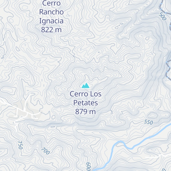Map of Cerro Los Petates