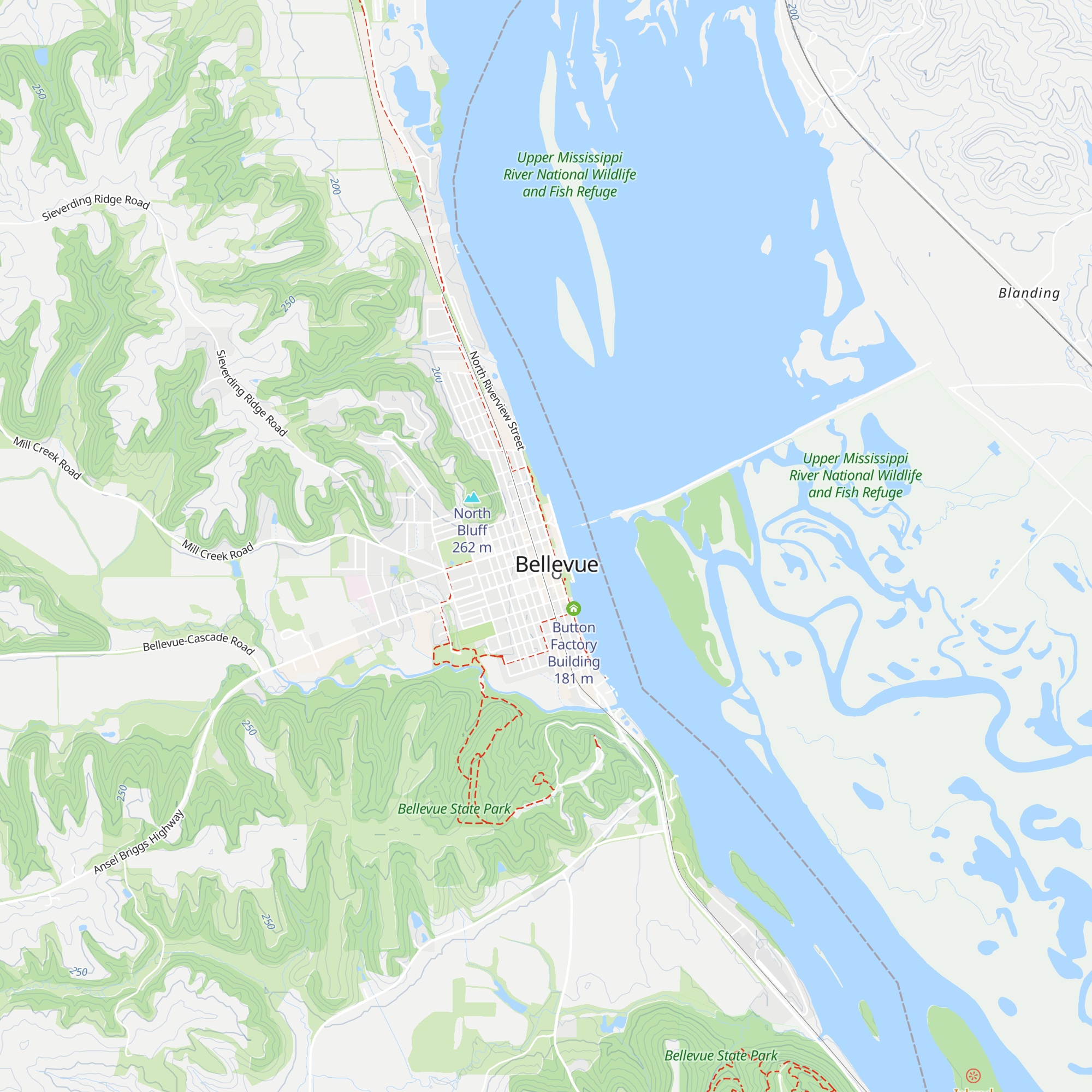 Bellevue Chamber of Commerce map