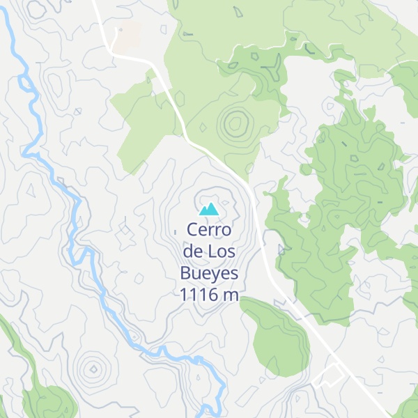 Map of Cerro de Los Bueyes