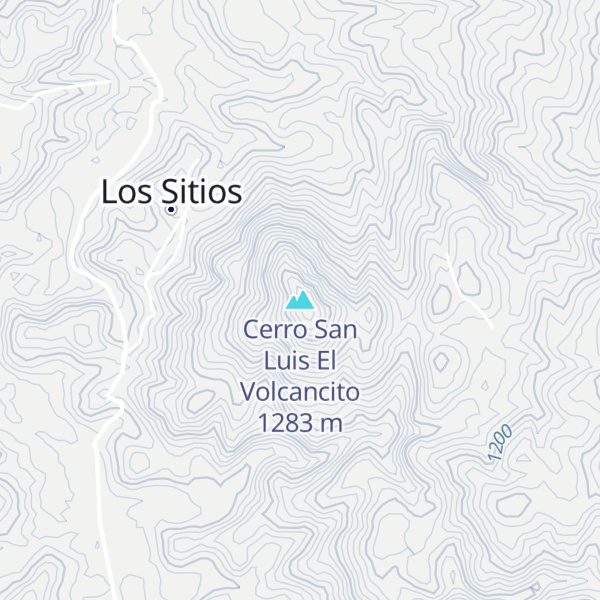 Map of Cerro San Luis El Volcancito