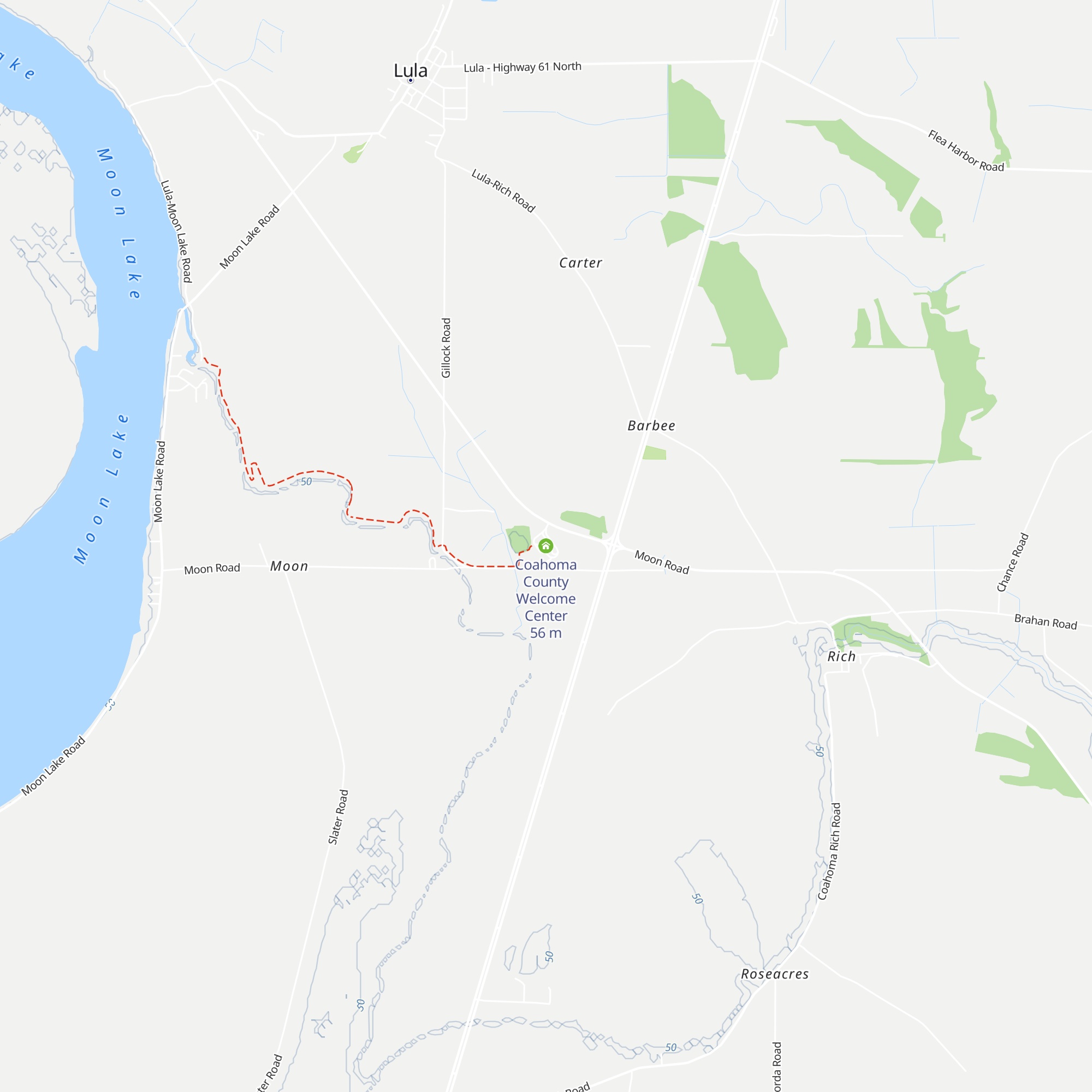 Coahoma County Welcome Center map