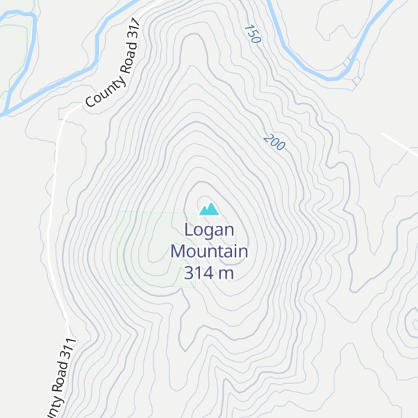 Map of Logan Mountain