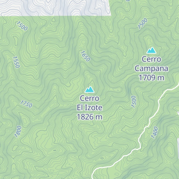 Map of Cerro El Izote