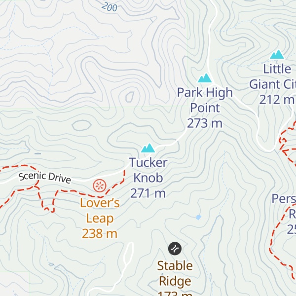 Map of Tucker Knob