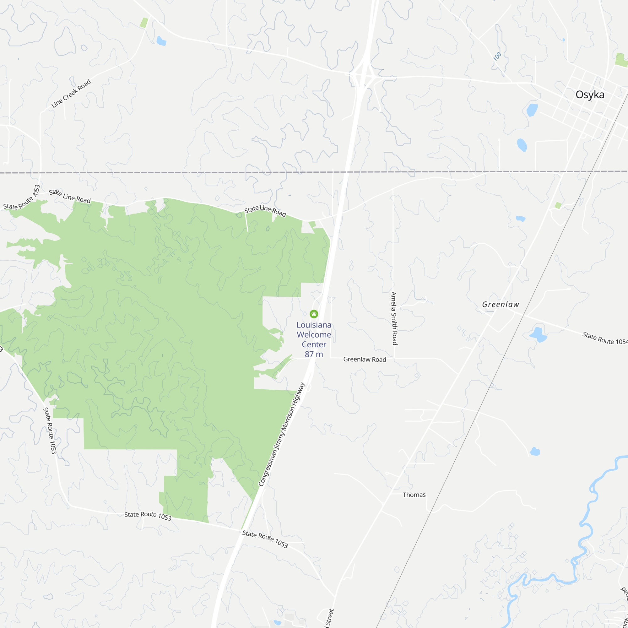 Louisiana Welcome Center map