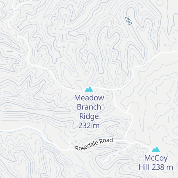 Map of Meadow Branch Ridge