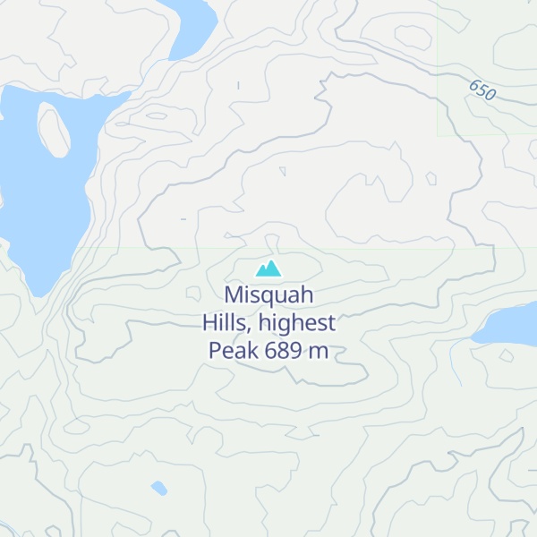 Map of Misquah Hills, highest Peak