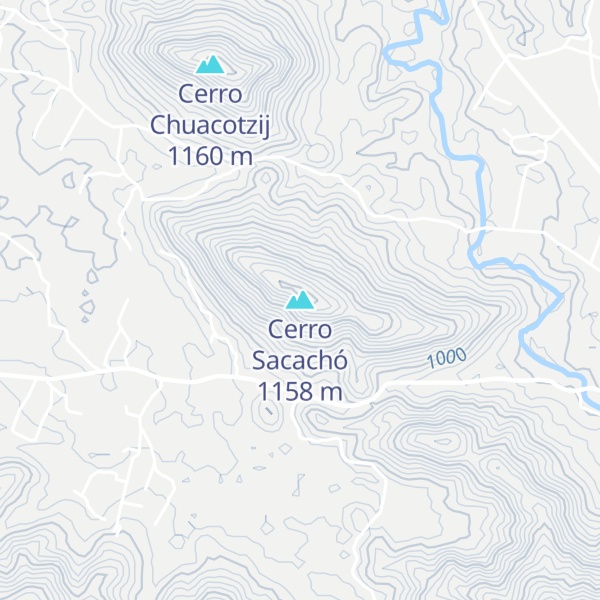 Map of Cerro Sacachó