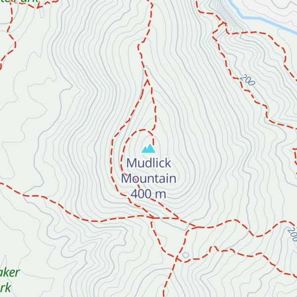 Map of Mudlick Mountain