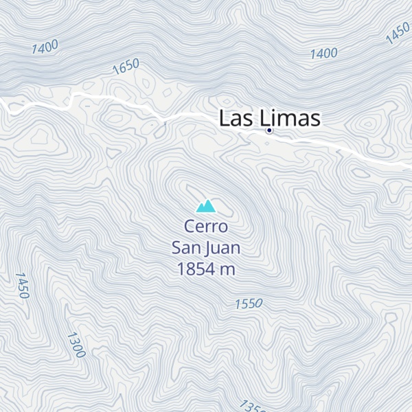 Map of Cerro San Juan