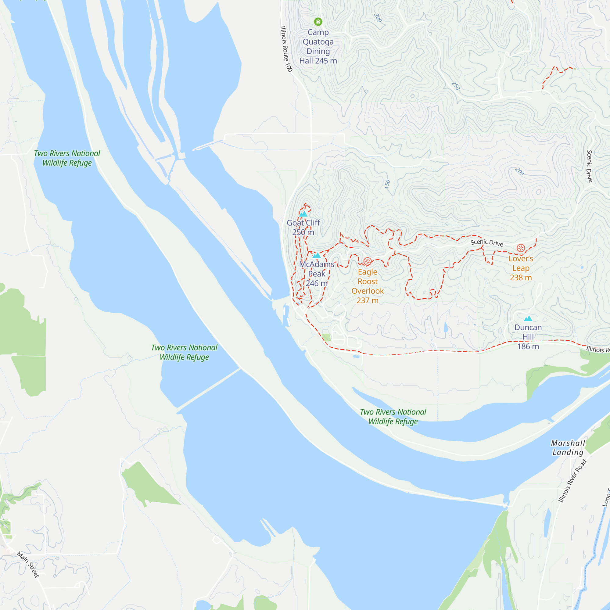 Pere Marquette State Park Visitor Center map