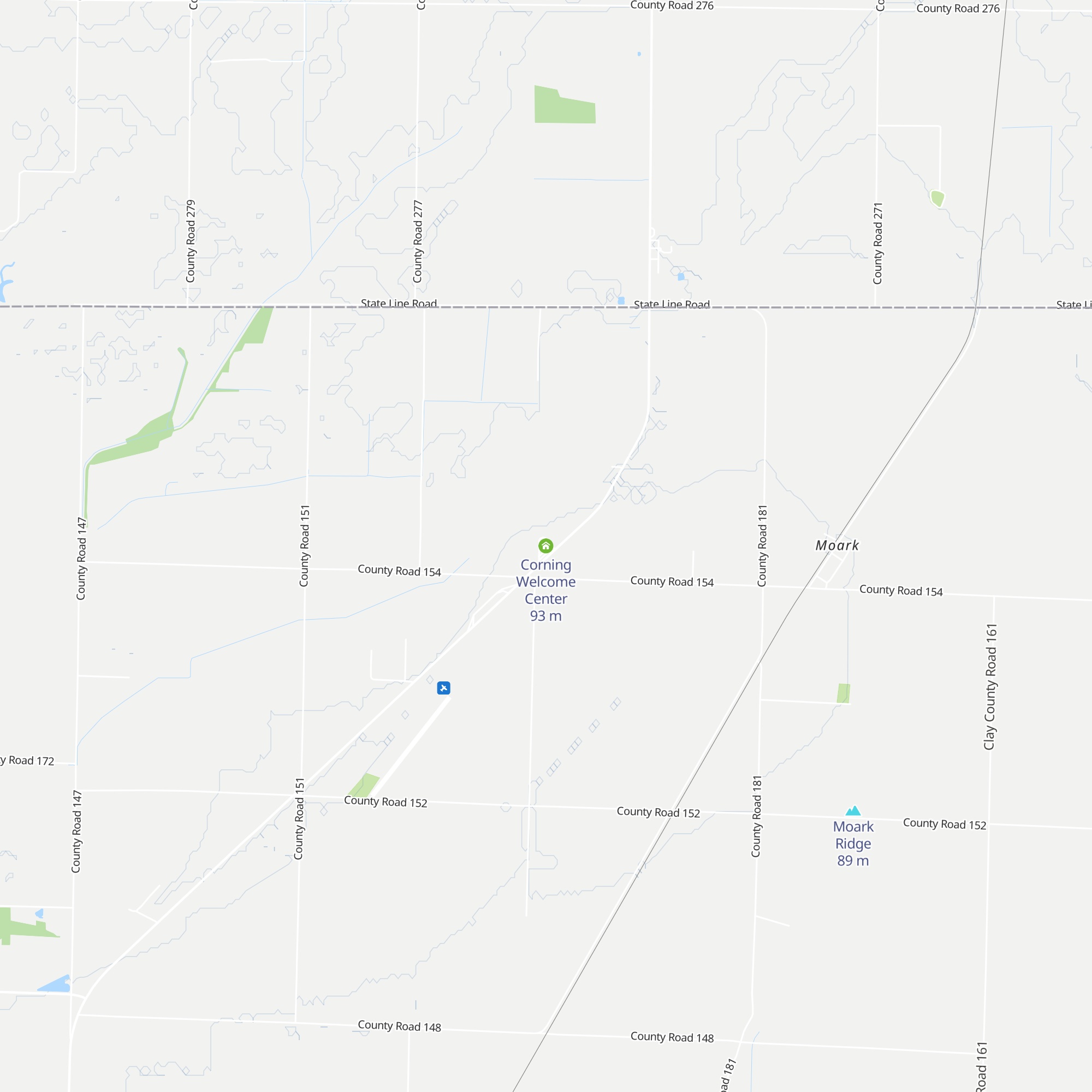 Corning Welcome Center map