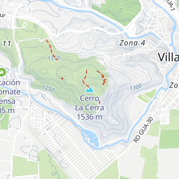 Map of Cerro La Cerra