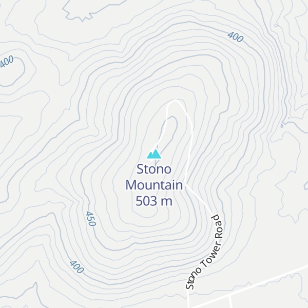 Map of Stono Mountain