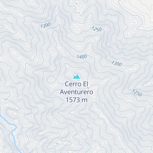 Map of Cerro El Aventurero
