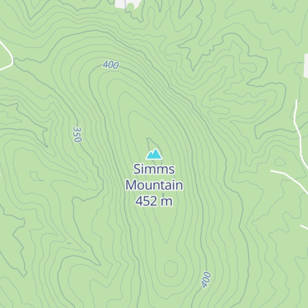 Map of Simms Mountain