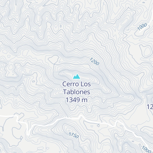Map of Cerro Los Tablones