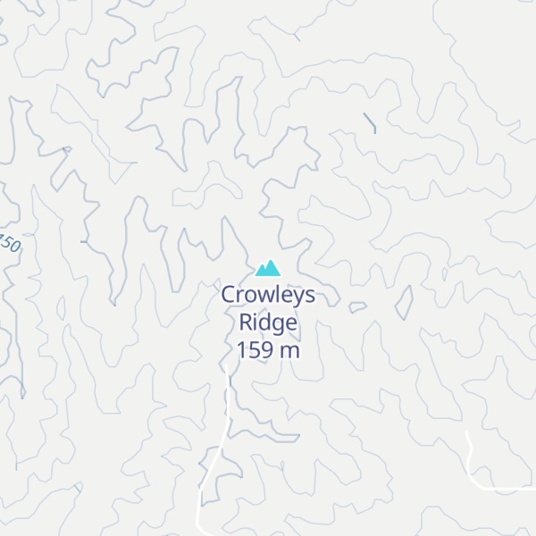 Map of Crowleys Ridge