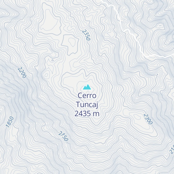 Map of Cerro Tuncaj