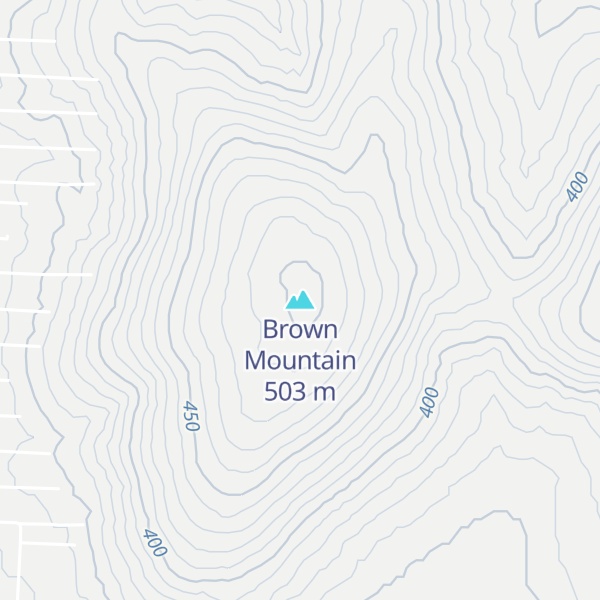 Map of Brown Mountain