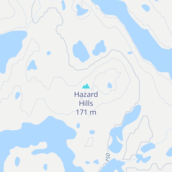 Map of Hazard Hills