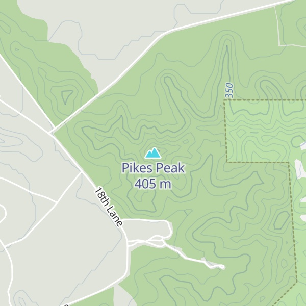 Map of Pikes Peak