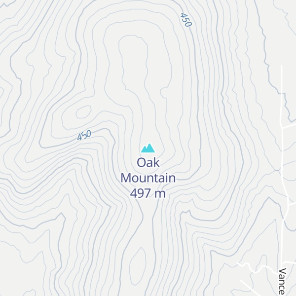 Map of Oak Mountain
