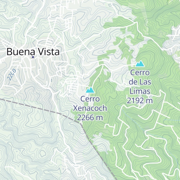 Map of Cerro Xenacoch