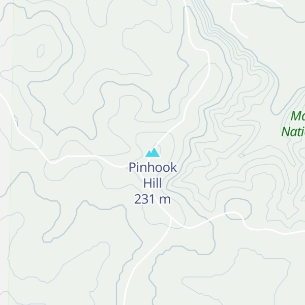 Map of Pinhook Hill