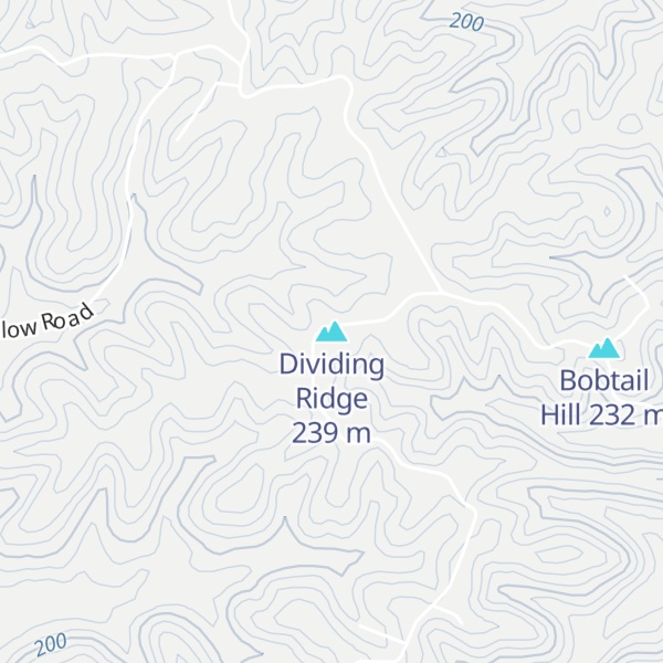 Map of Dividing Ridge
