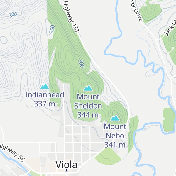 Map of Mount Sheldon