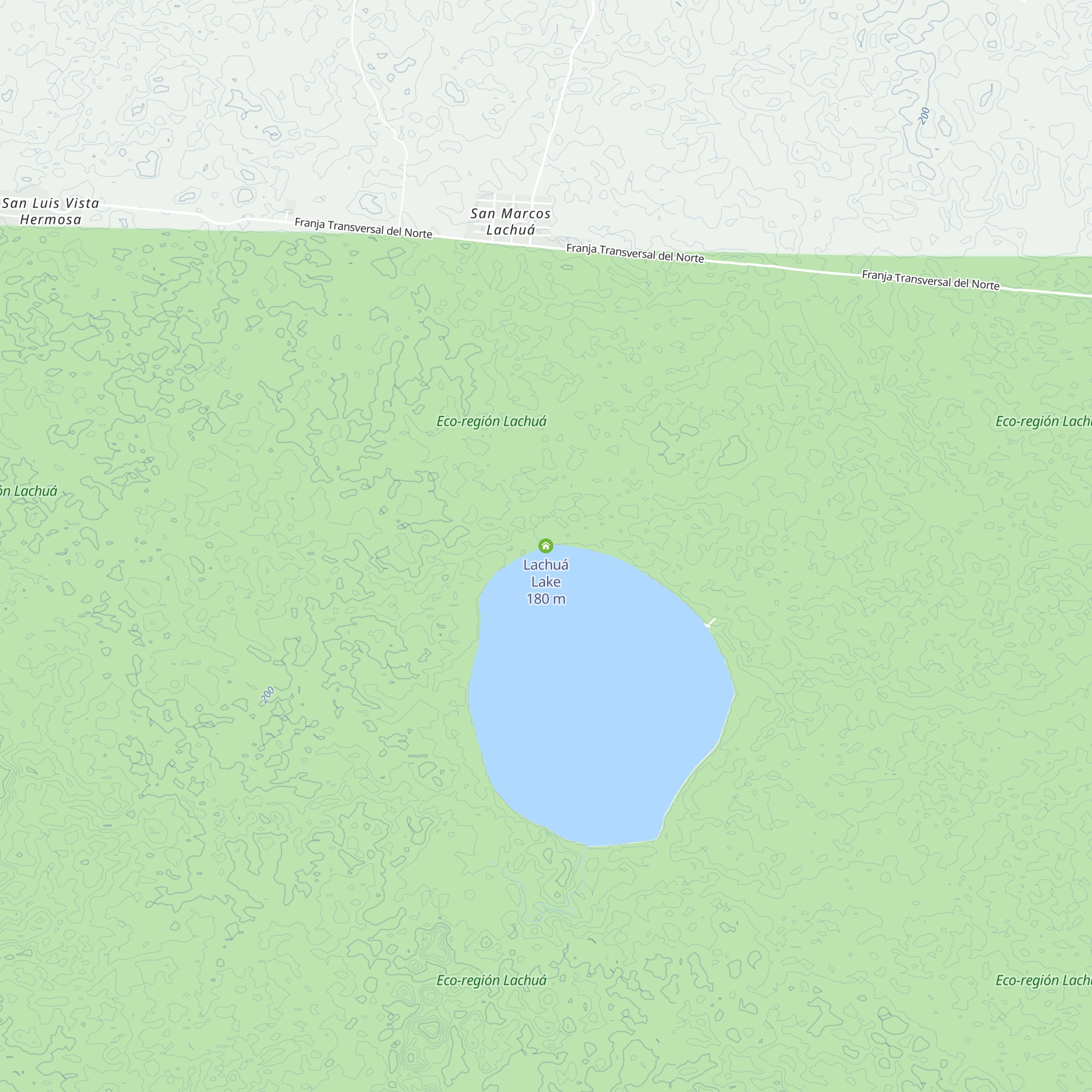 Lachuá Lake map