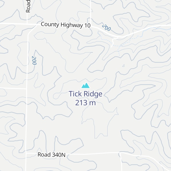 Map of Tick Ridge