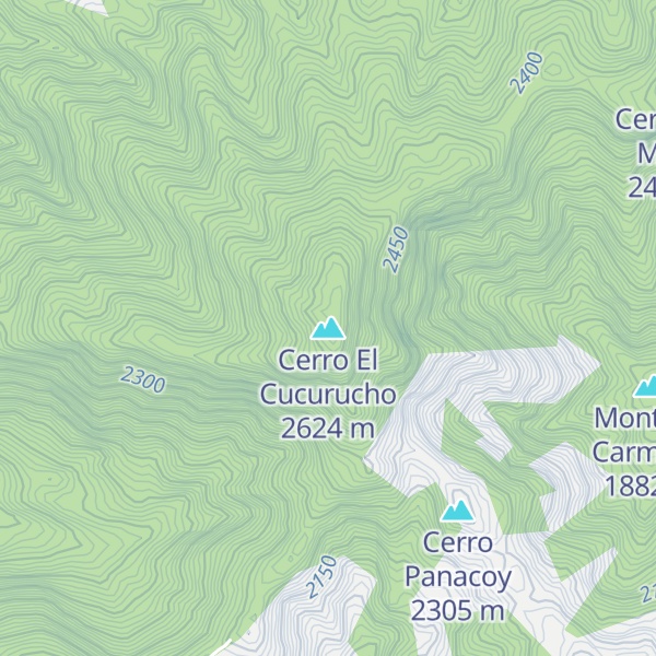 Map of Cerro El Cucurucho