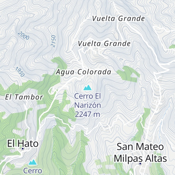 Map of Cerro El Narizón