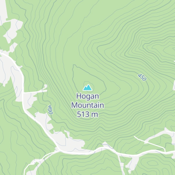 Map of Hogan Mountain