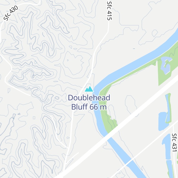 Map of Doublehead Bluff