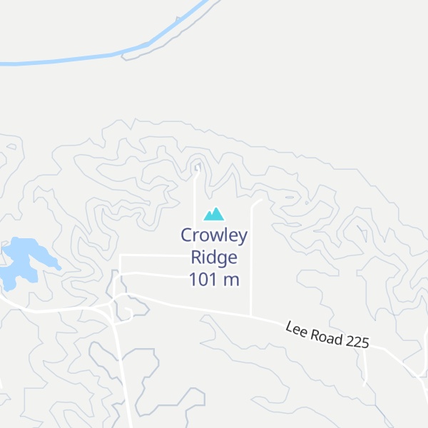 Map of Crowley Ridge