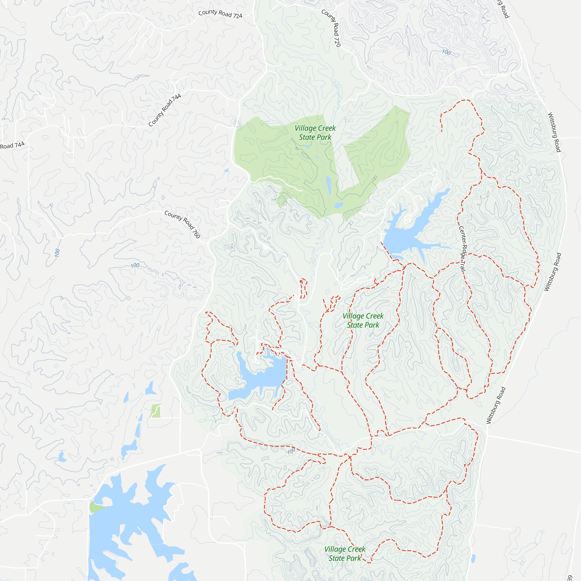 Village Creek State Park Visitor Center map