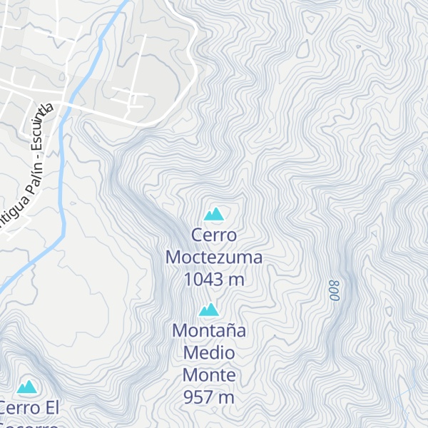 Map of Cerro Moctezuma