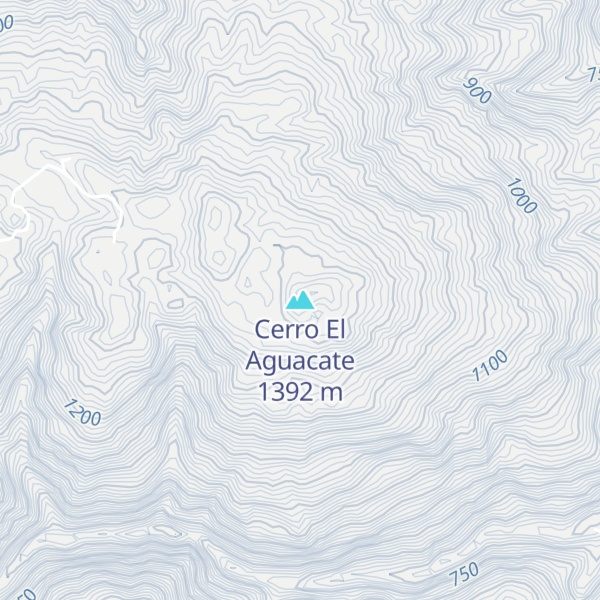 Map of Cerro El Aguacate